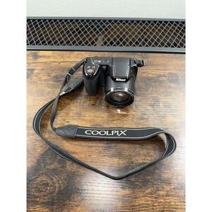 Nikon COOLPIX L340 20.2MP Digital Camera 28x Zoom NIKKOR Lens Tested w/ Strap